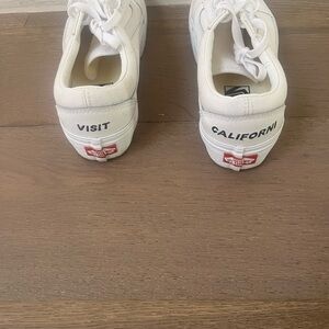 Vans White Sneakers with California Print